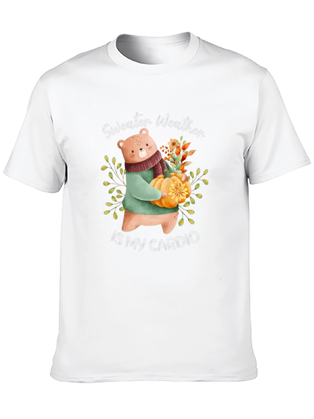 Sweater Weather Bear T-Shirt: Autumn Comfort