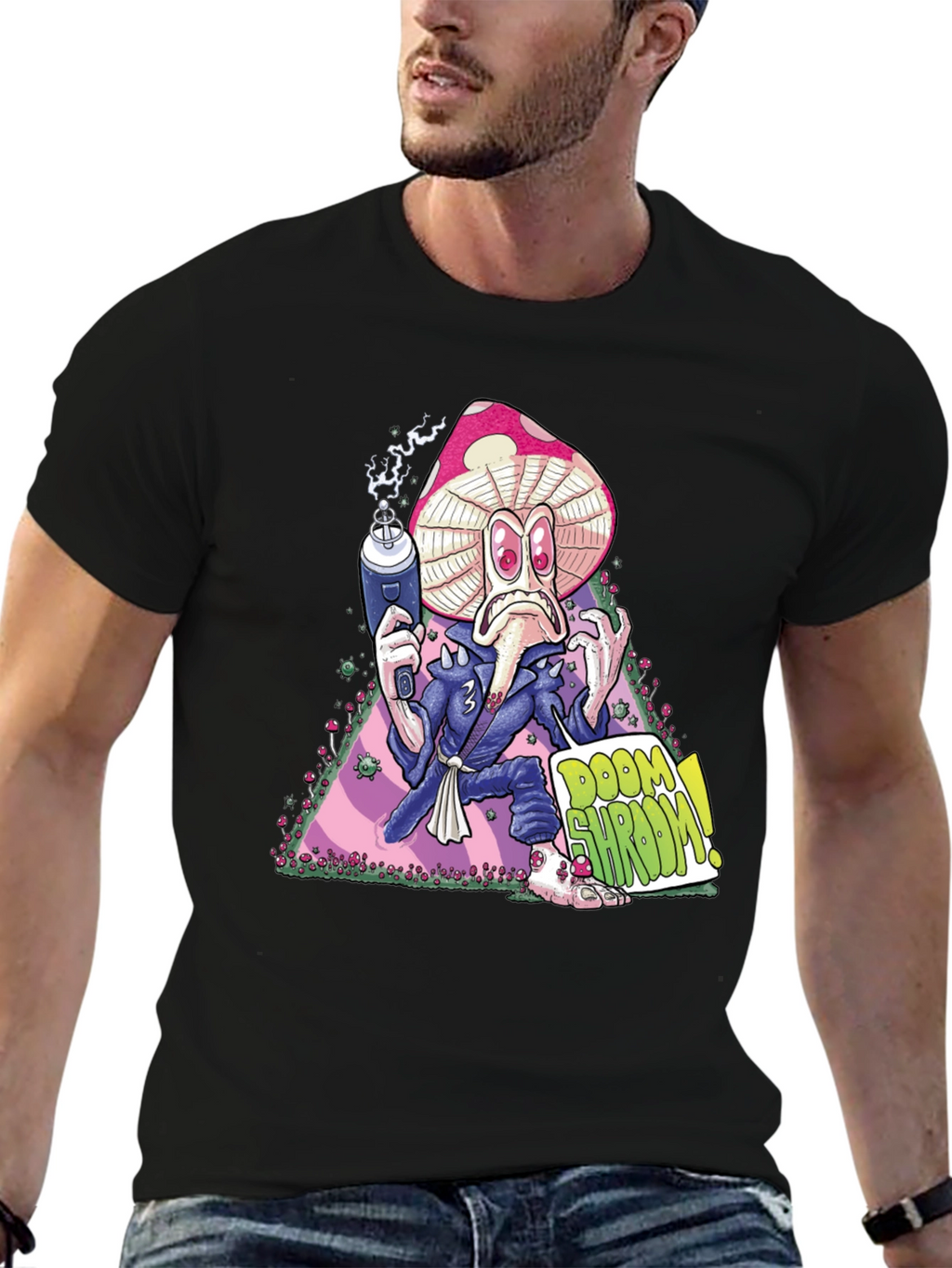 Doom Shroom Black Graphic Tee