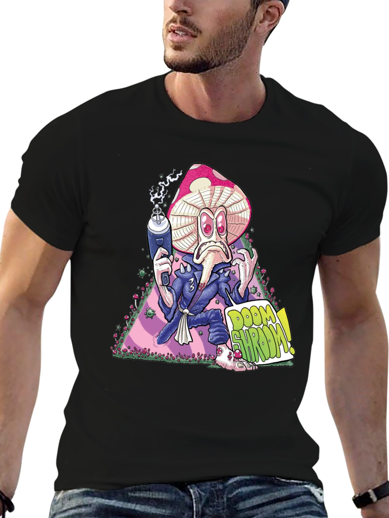 Doom Shroom Black Graphic Tee