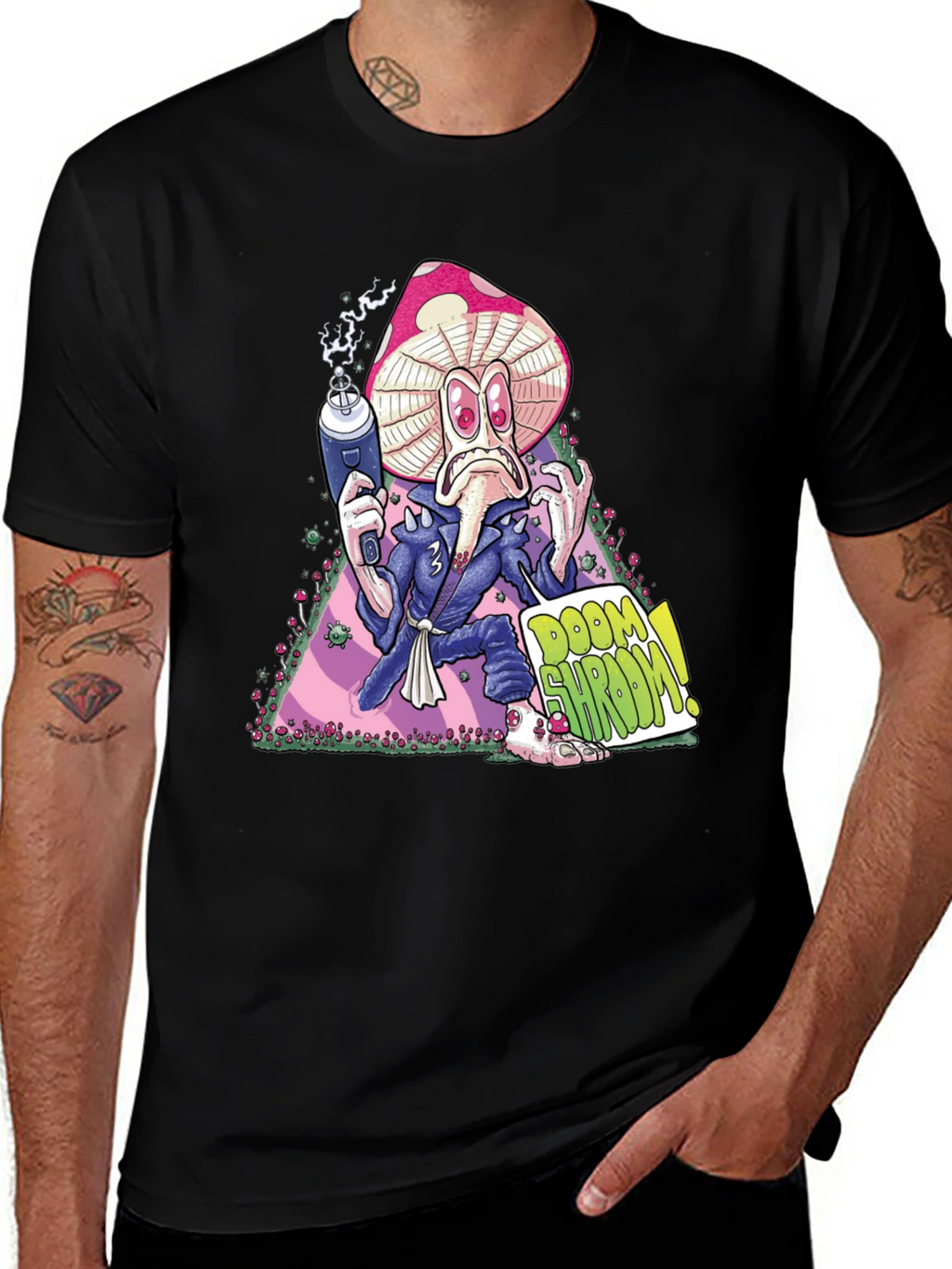 Doom Shroom Black Graphic Tee