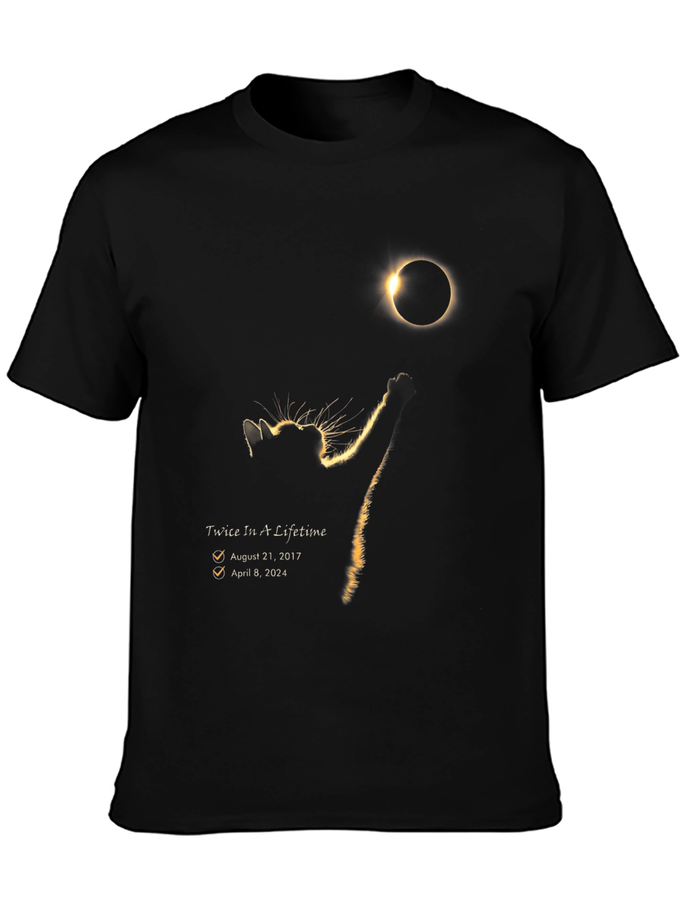 Eclipse Cat T-Shirt - Twice In A Lifetime