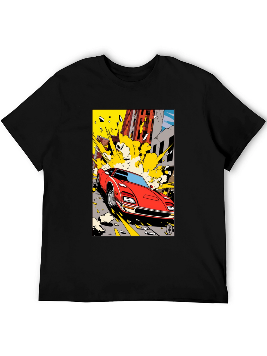 Exploding Car Graphic Tee