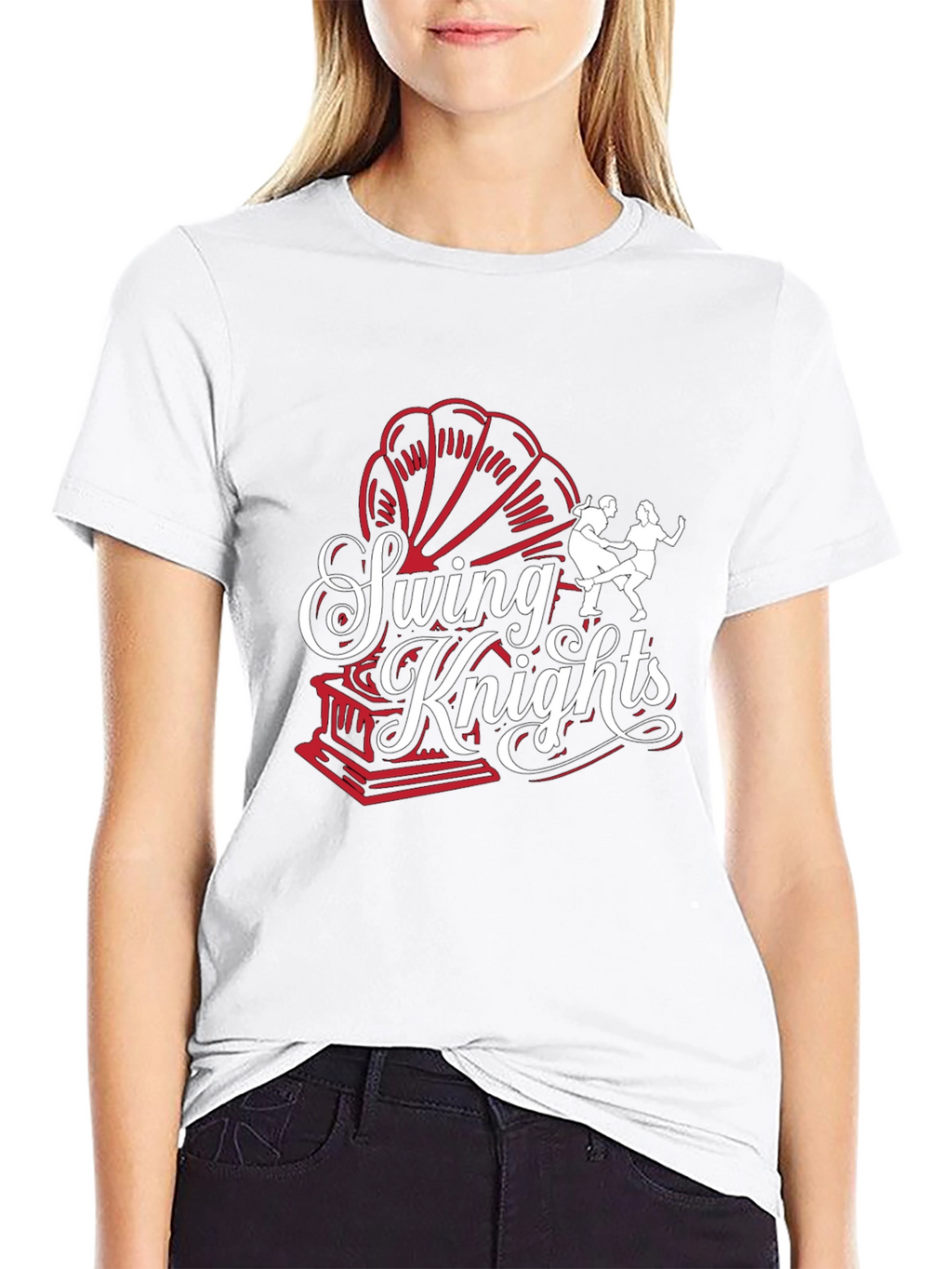 Swing Knights Graphic Tee - Retro Dance Shirt