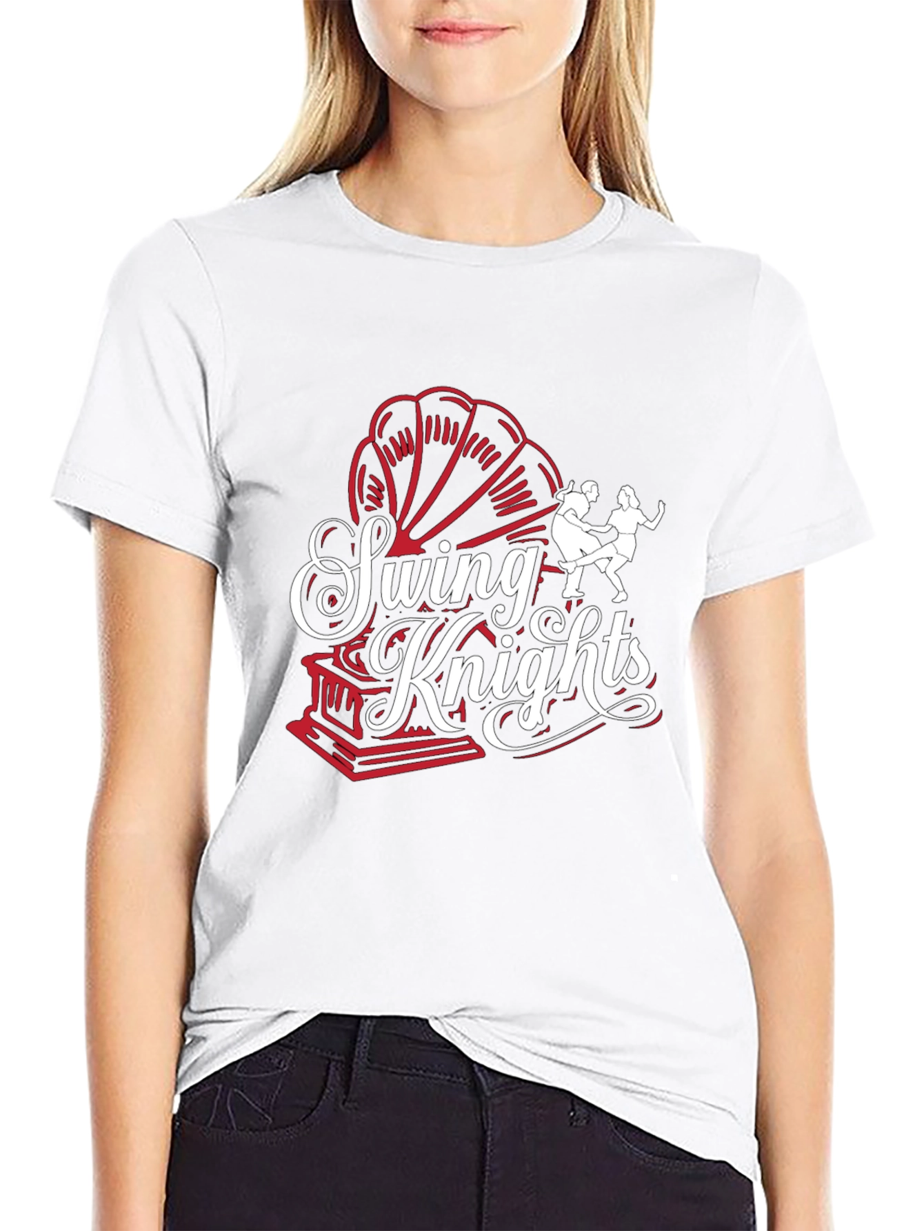Swing Knights Graphic Tee - Retro Dance Shirt