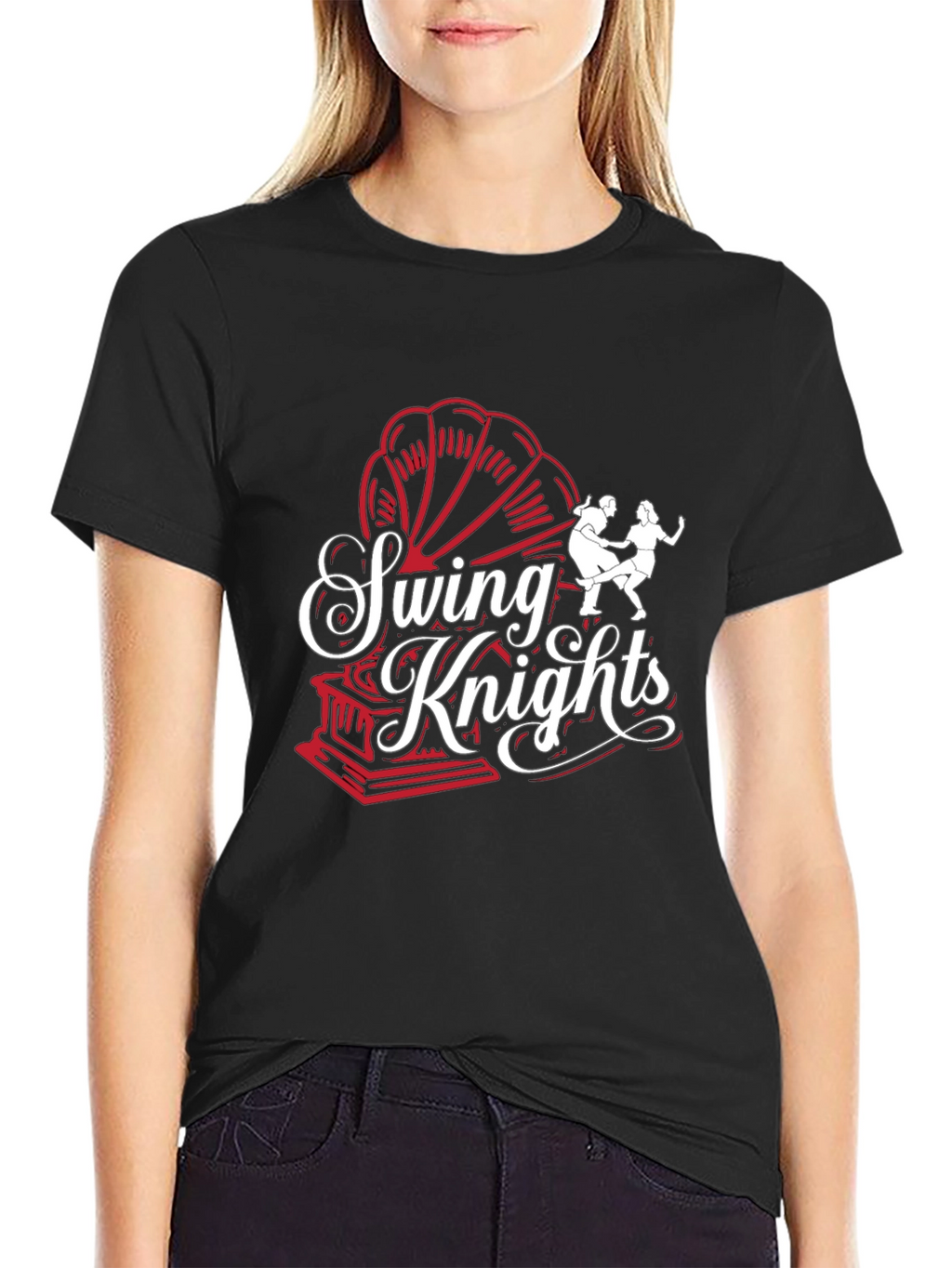 Swing Knights Graphic Tee - Retro Dance Shirt