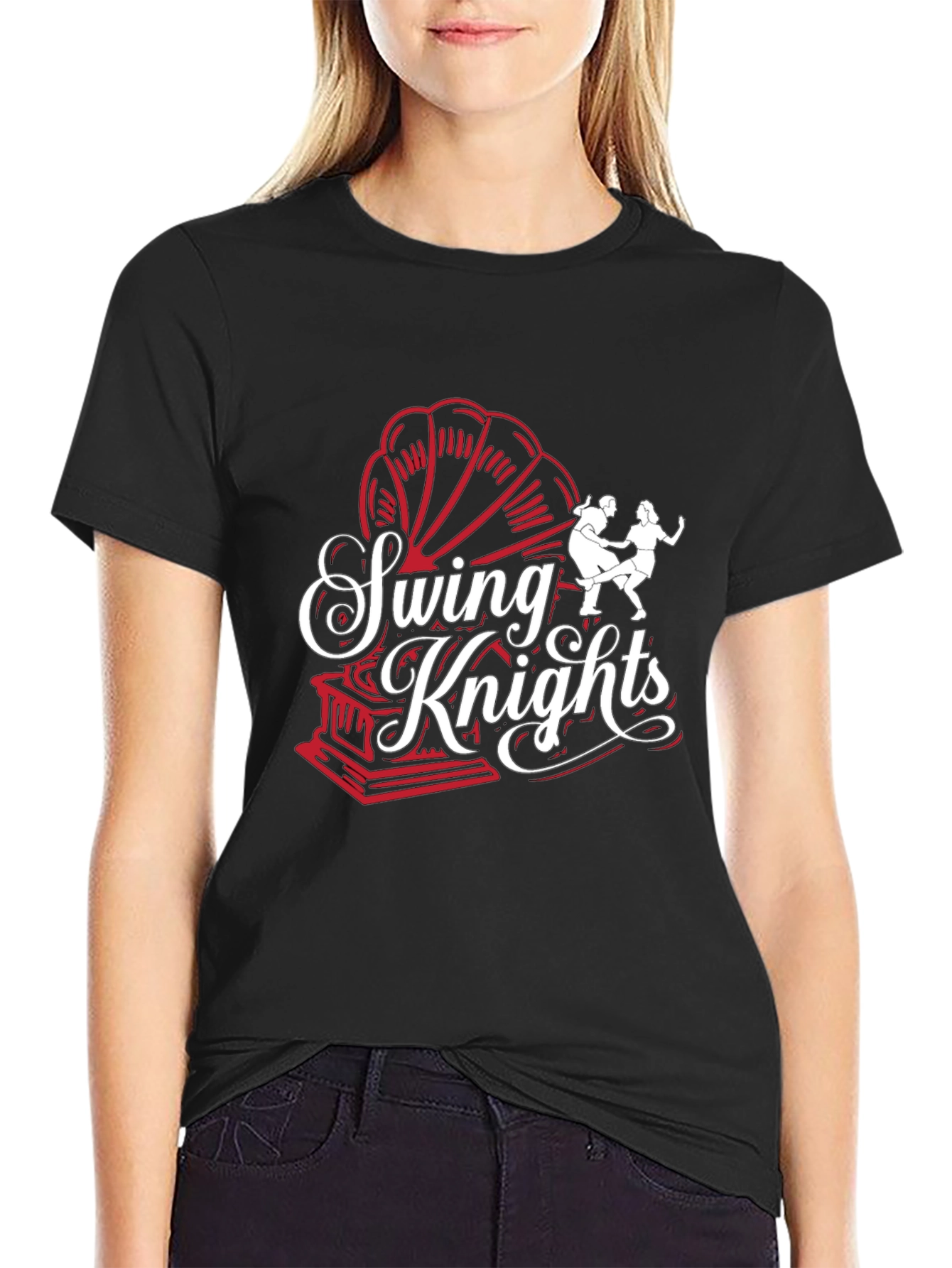 Swing Knights Graphic Tee - Retro Dance Shirt