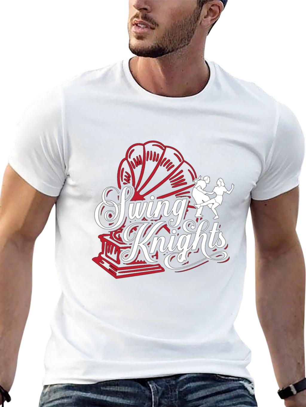 Swing Knights Graphic Tee - Retro Dance Shirt