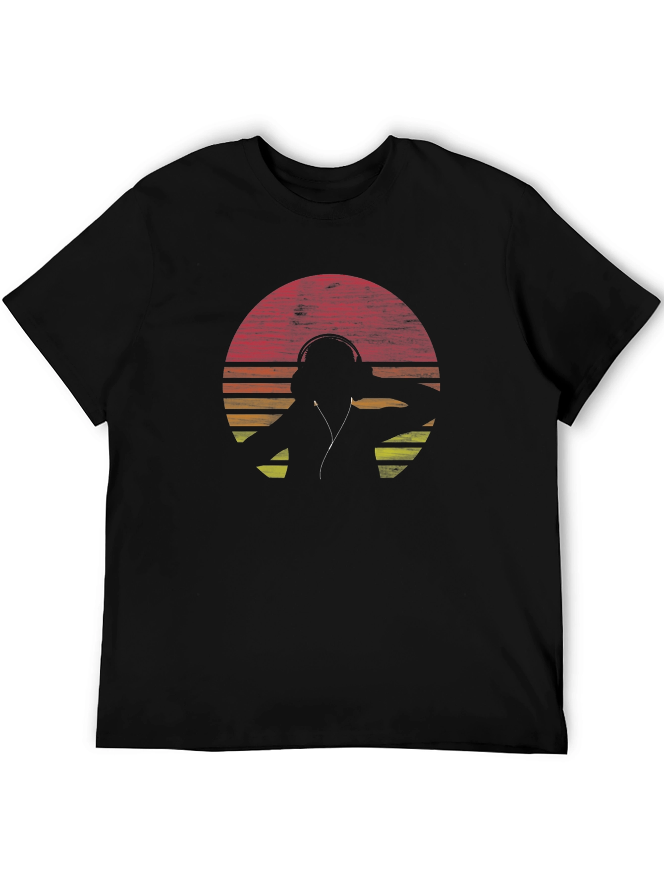 DJ Sunset Graphic T-Shirt - Black