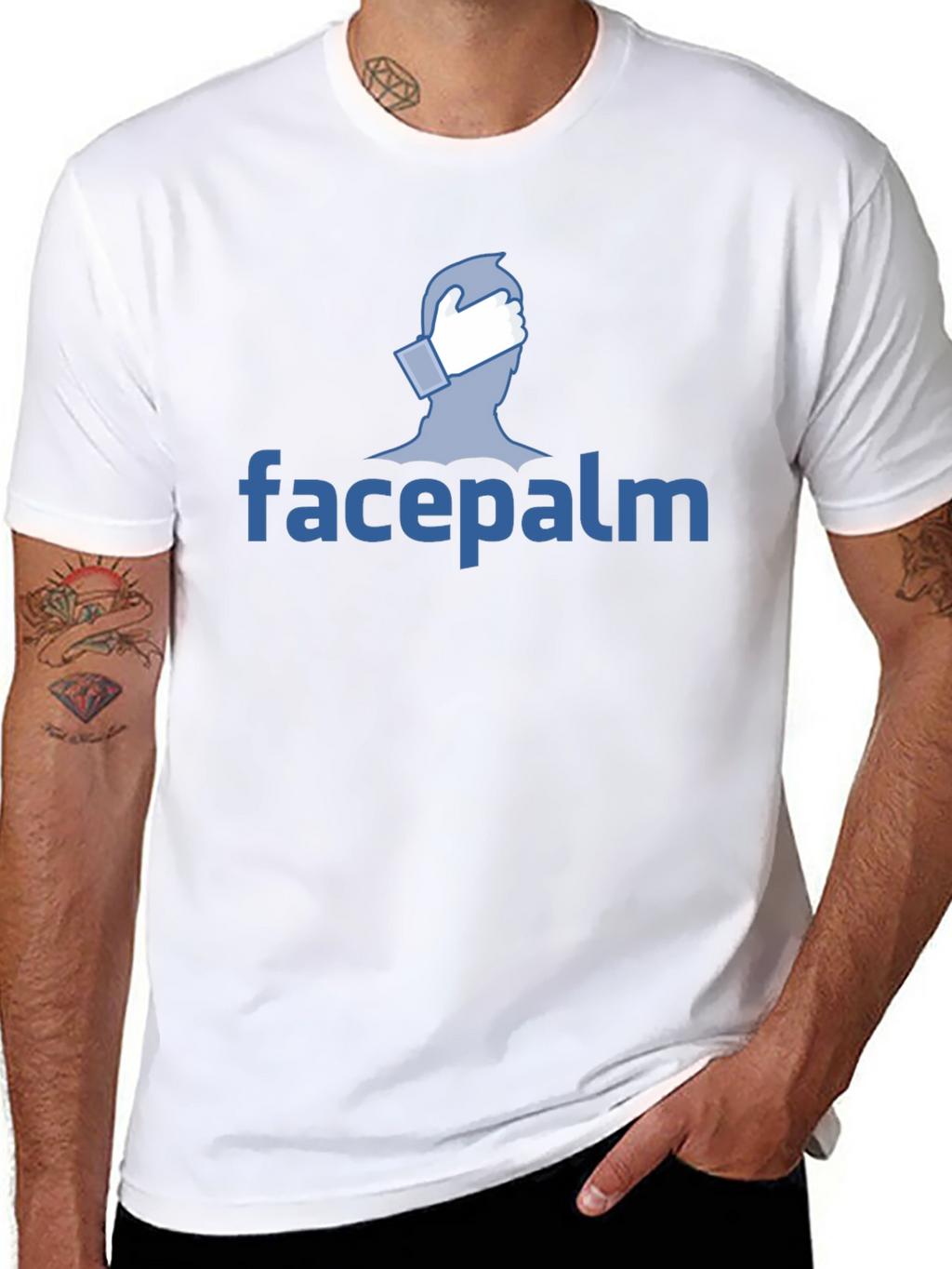 Facepalm Graphic Tee - Black Cotton T-Shirt