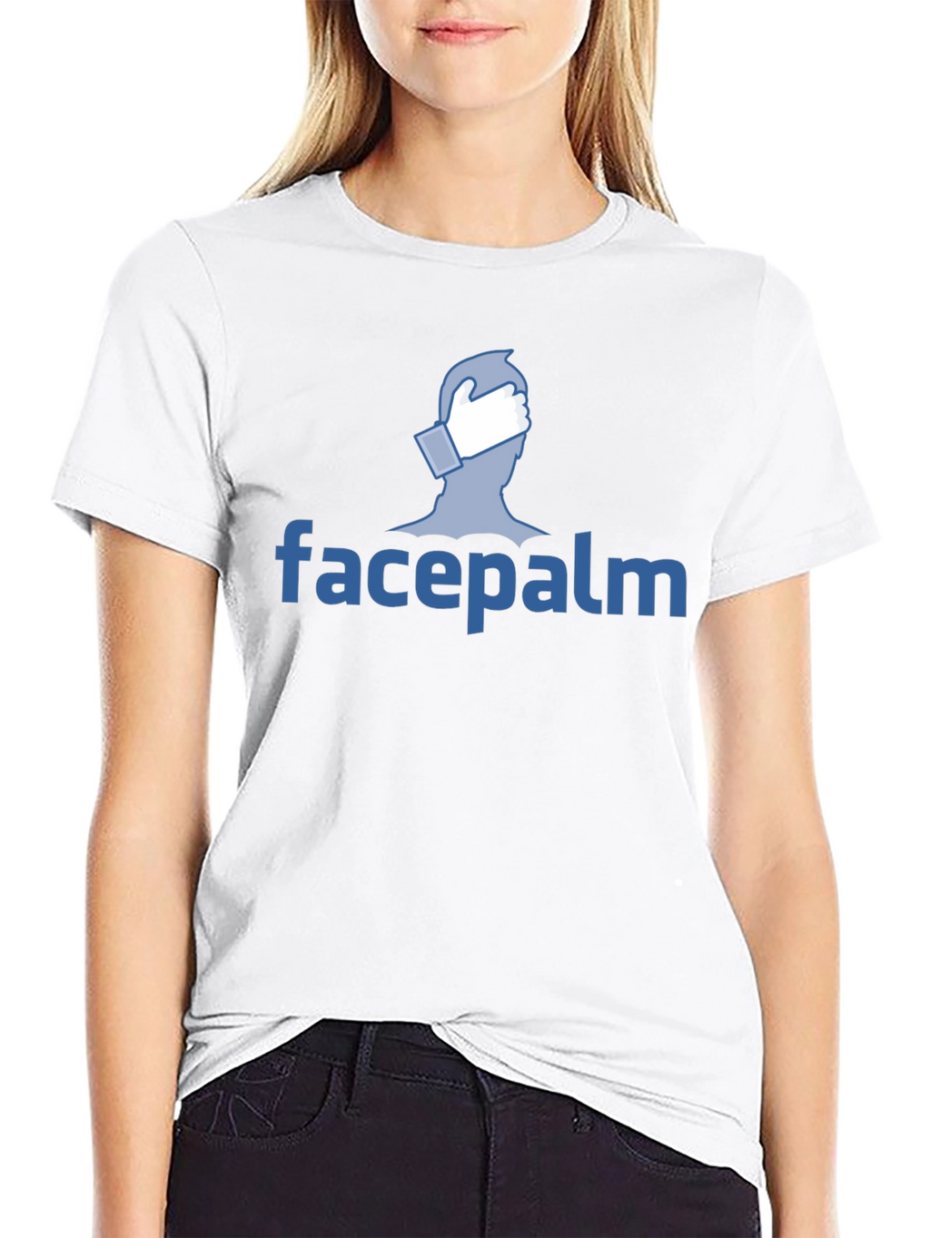 Facepalm Graphic Tee - Black Cotton T-Shirt
