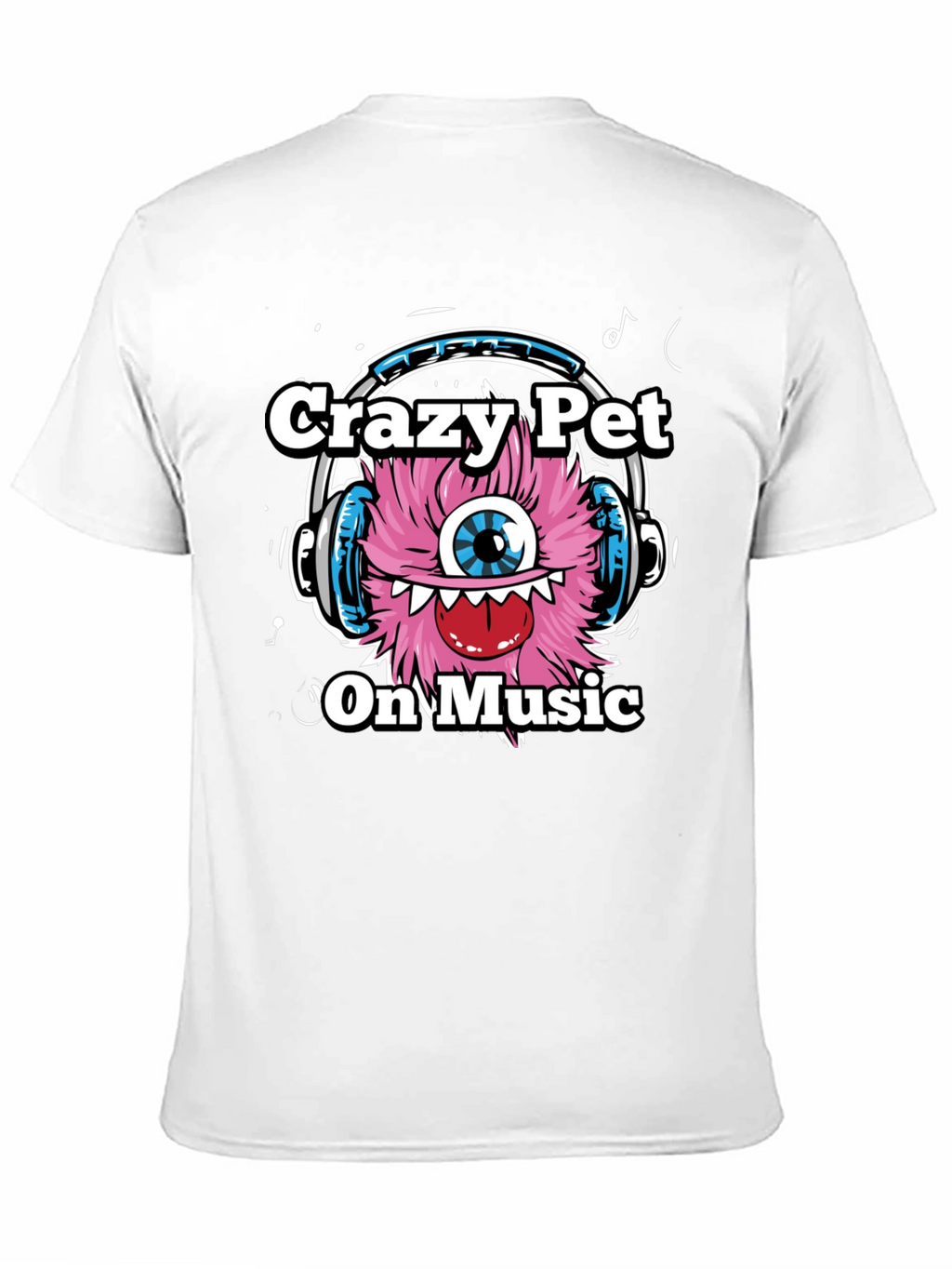 Crazy Pet On Music Graphic T-Shirt