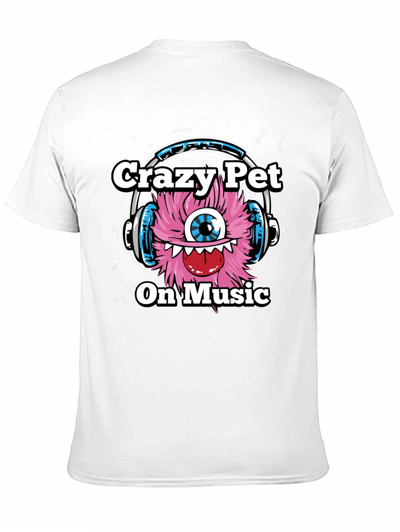 Crazy Pet On Music Graphic T-Shirt
