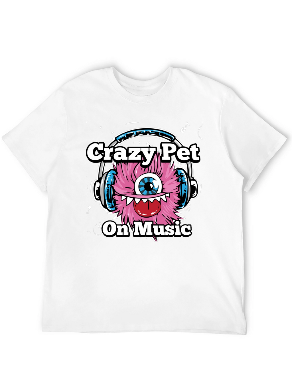 Crazy Pet On Music Graphic T-Shirt