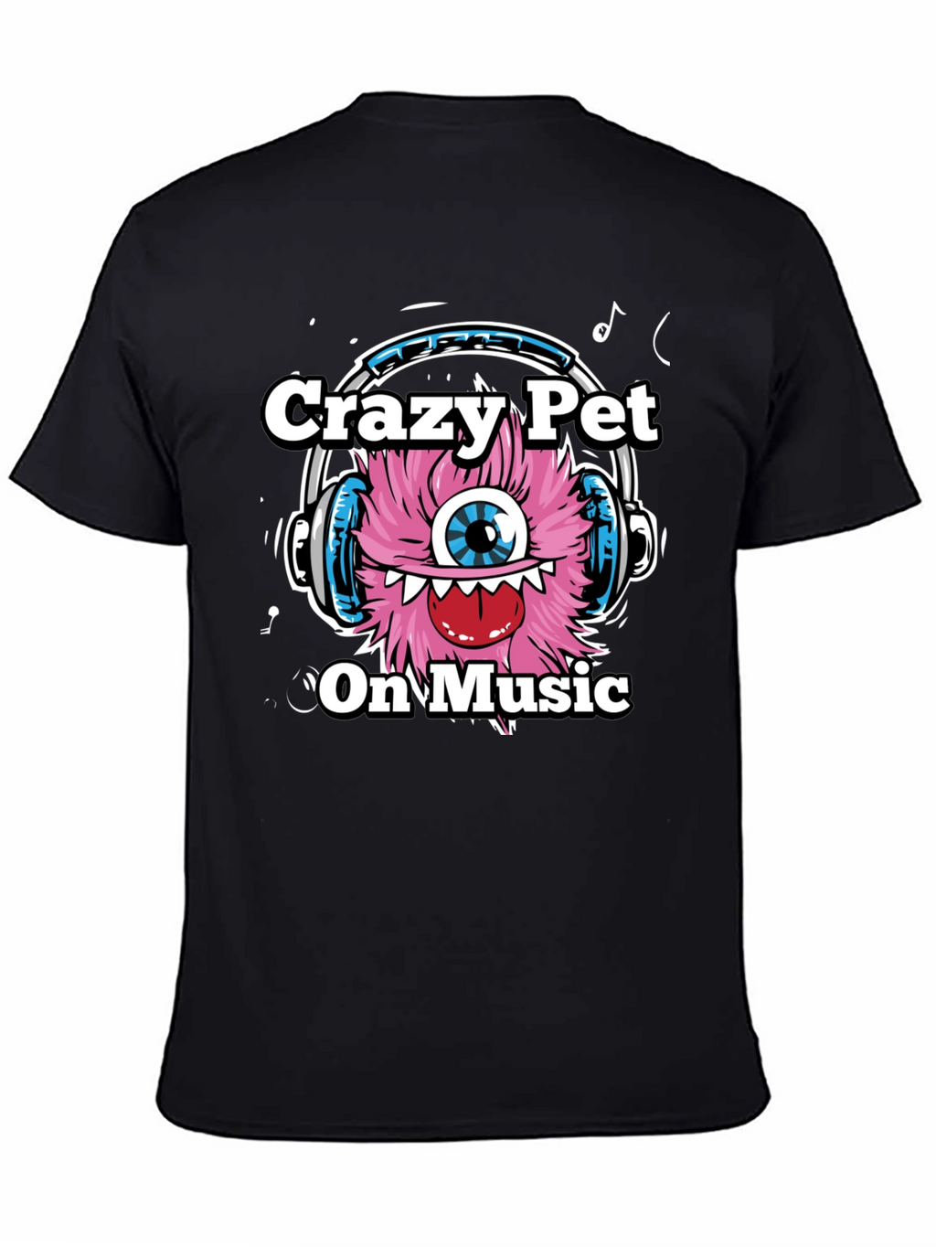 Crazy Pet On Music Graphic T-Shirt