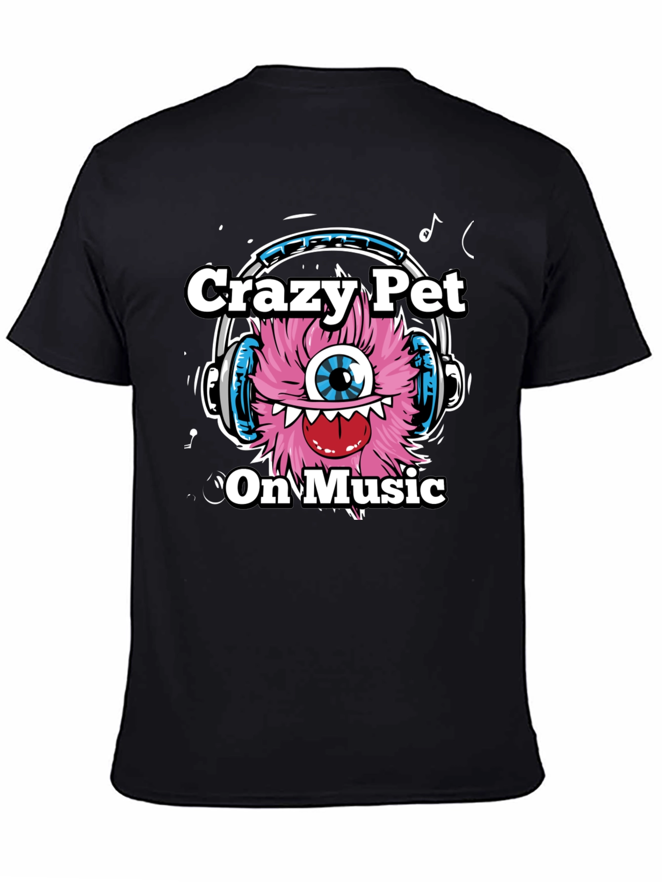 Crazy Pet On Music Graphic T-Shirt