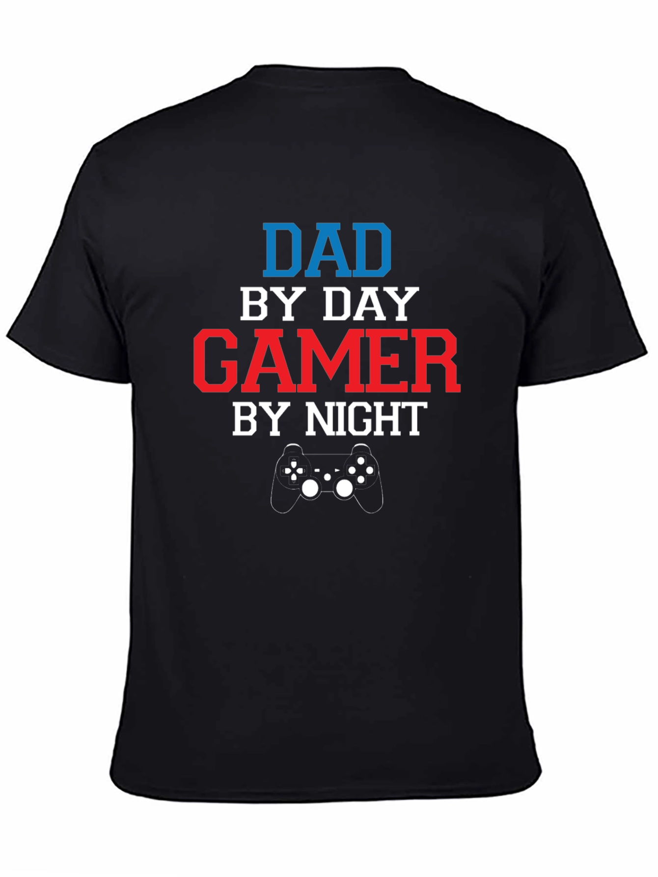 Dad by Day Gamer by Night Black T-Shirt