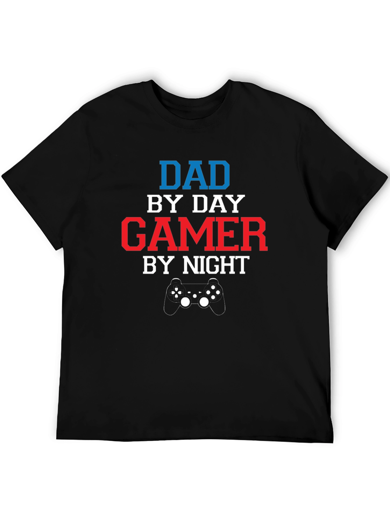 Dad by Day Gamer by Night Black T-Shirt