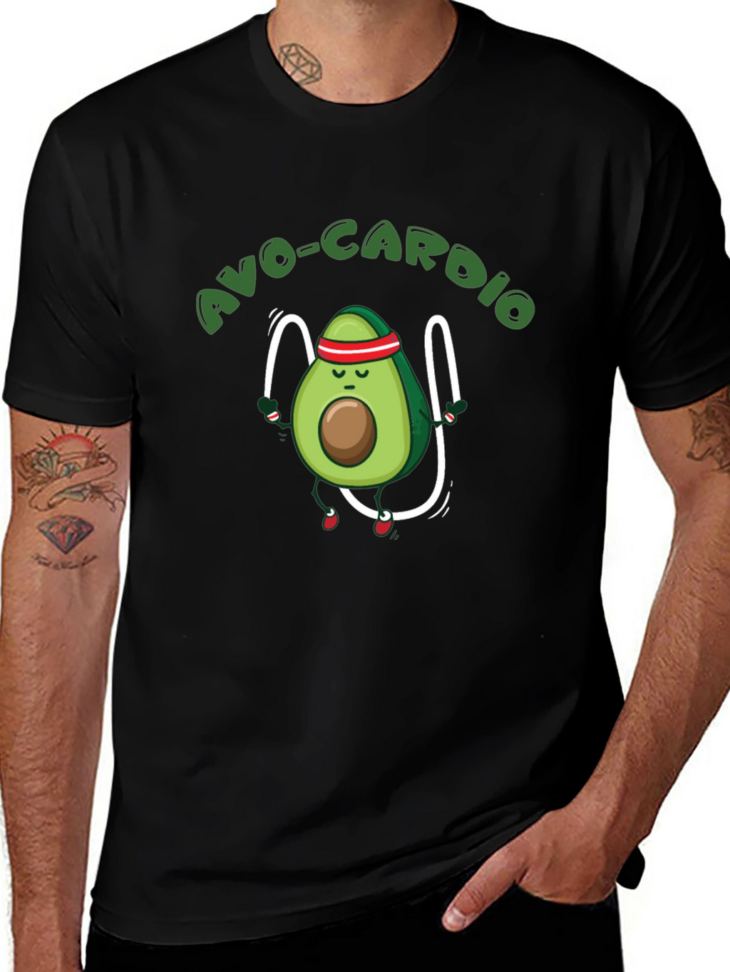 Avo-Cardio Avocado Workout Graphic Tee
