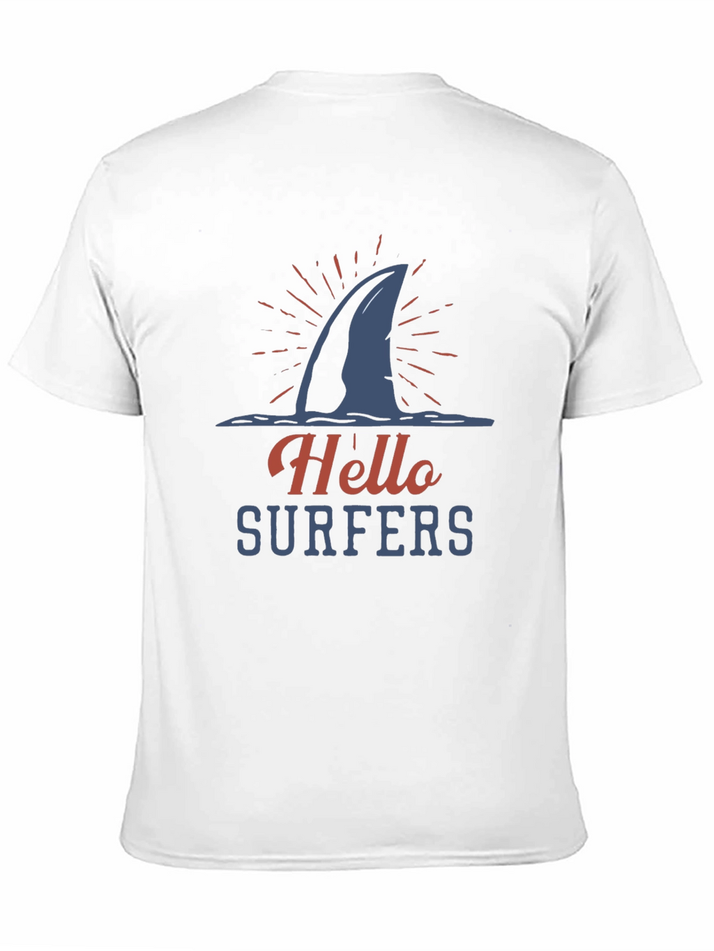 Hello Surfers Shark Fin Graphic T-Shirt
