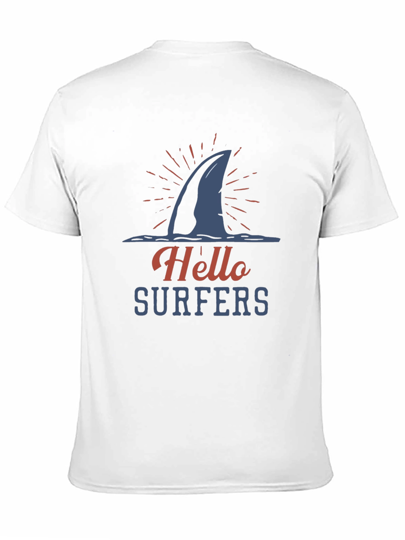 Hello Surfers Shark Fin Graphic T-Shirt