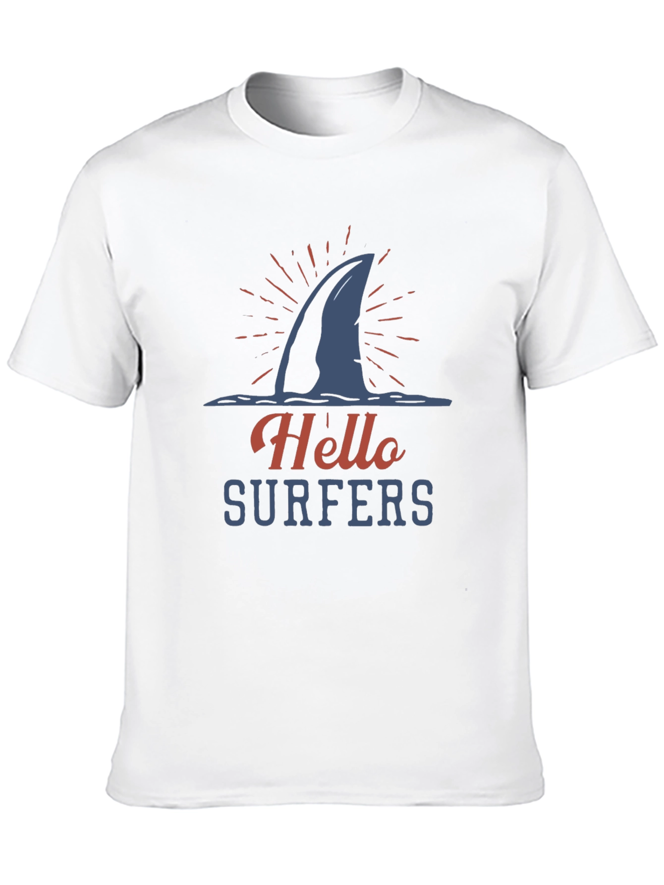 Hello Surfers Shark Fin Graphic T-Shirt