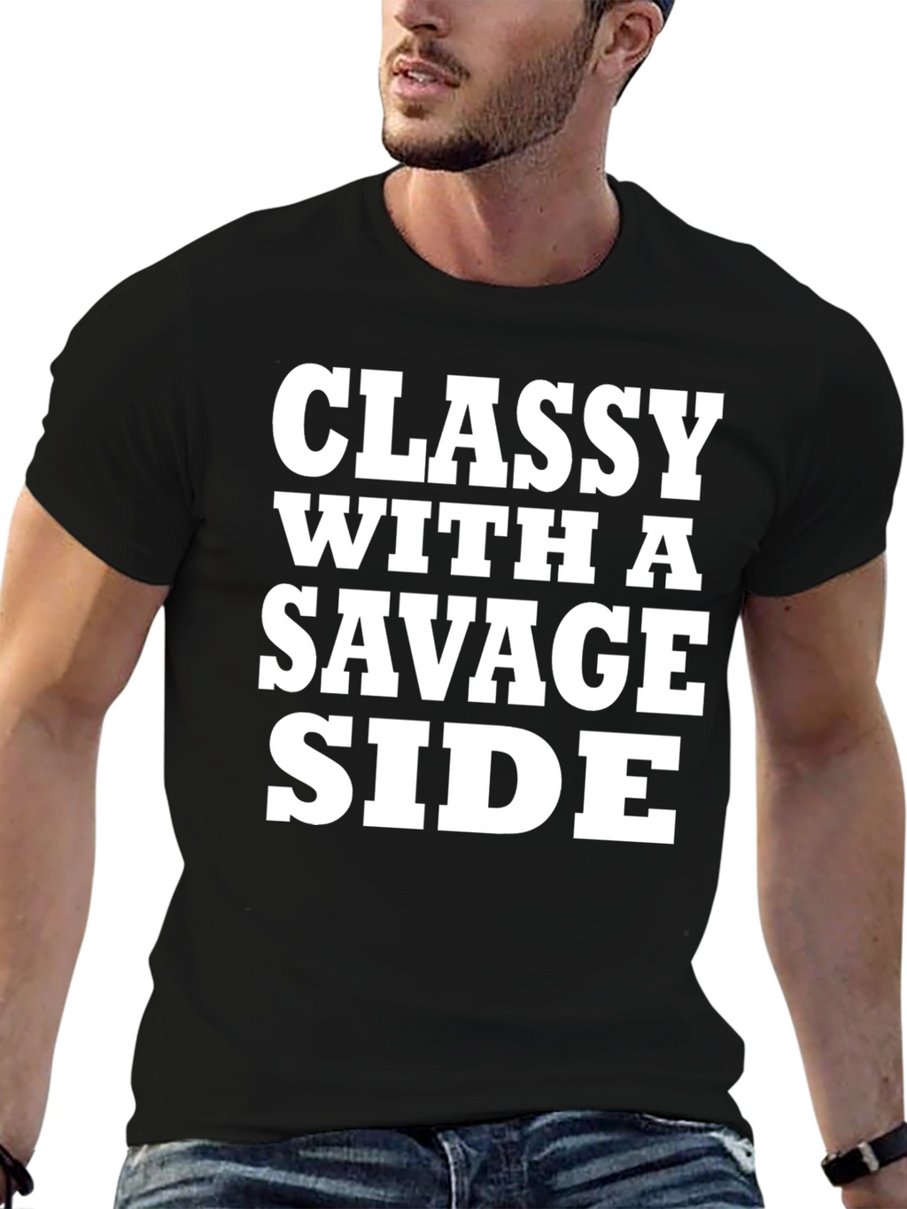 Classy With A Savage Side Black T-Shirt