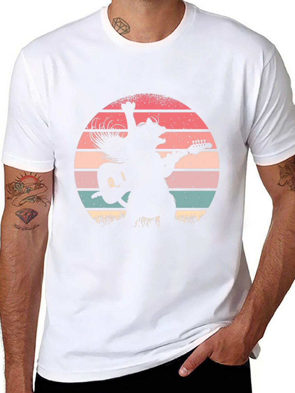 Retro Cat Rocker T-Shirt
