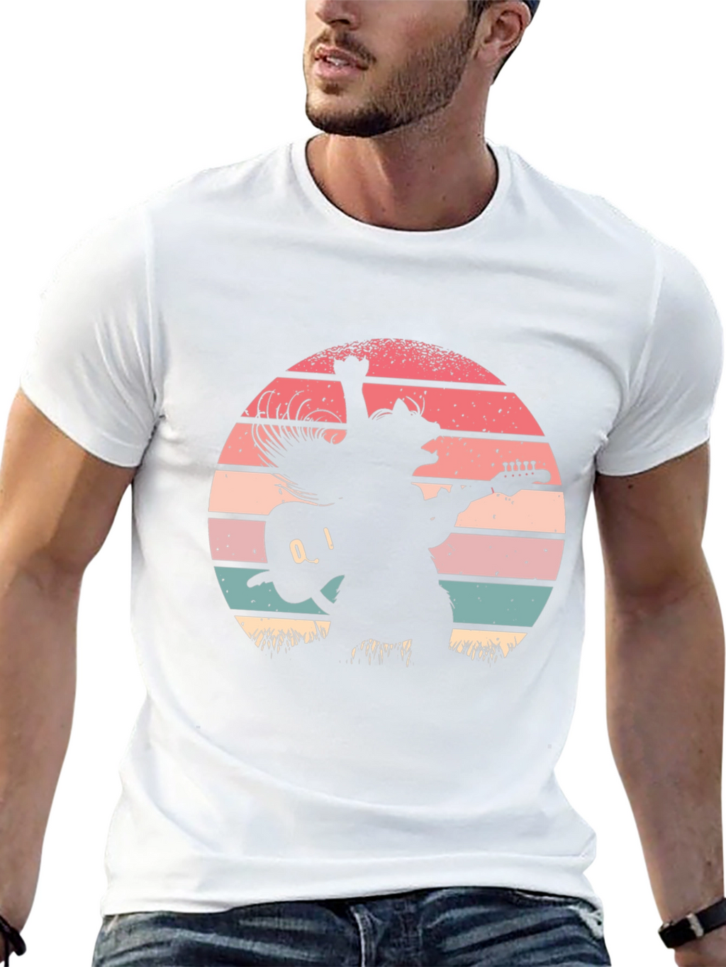 Retro Cat Rocker T-Shirt