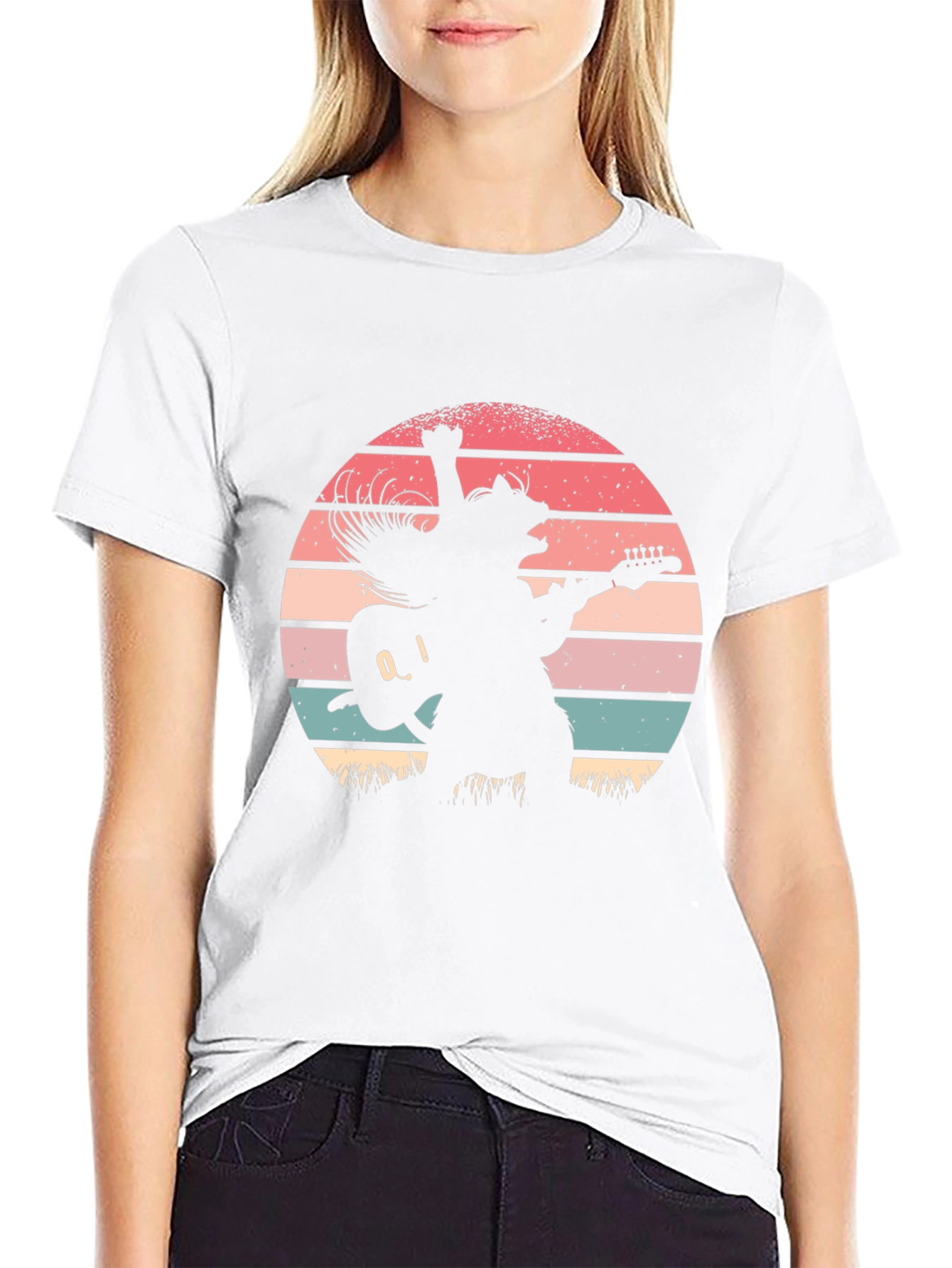 Retro Cat Rocker T-Shirt