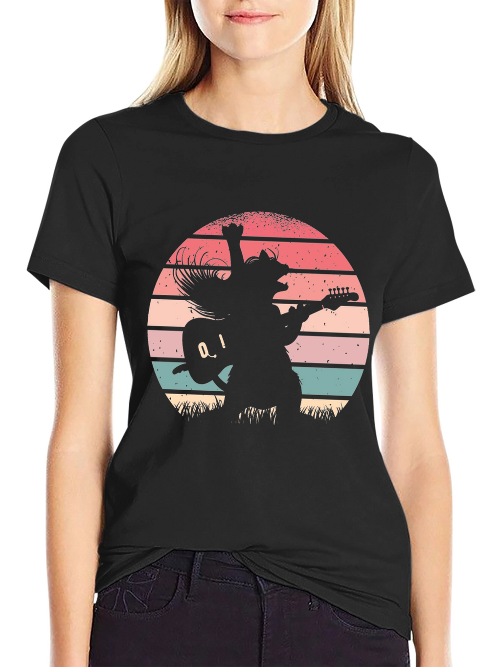 Retro Cat Rocker T-Shirt