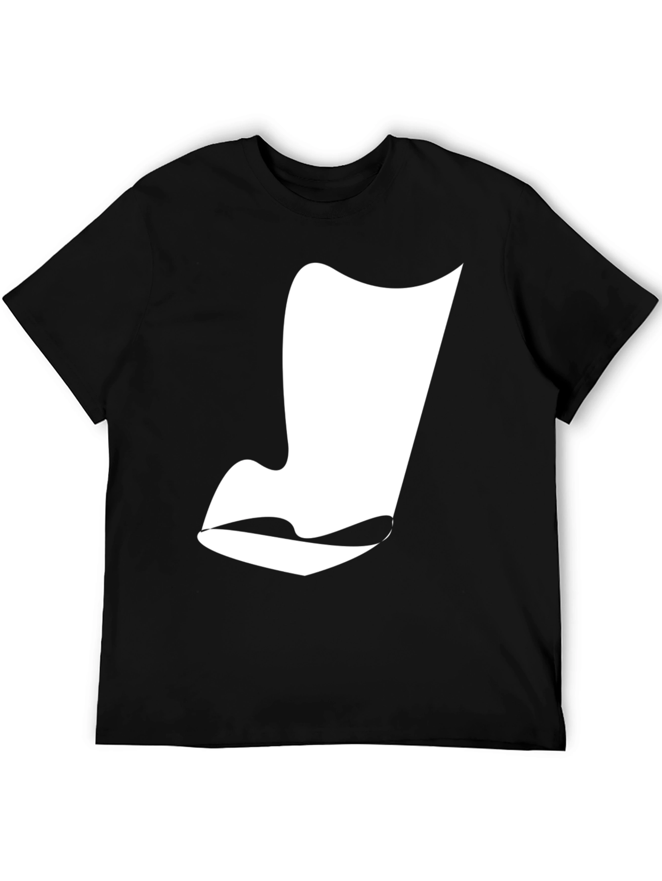 Abstract Face Graphic Tee - Modern Black T-Shirt
