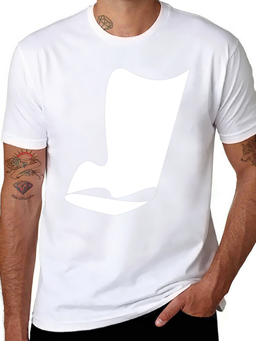 Abstract Face Graphic Tee - Modern Black T-Shirt