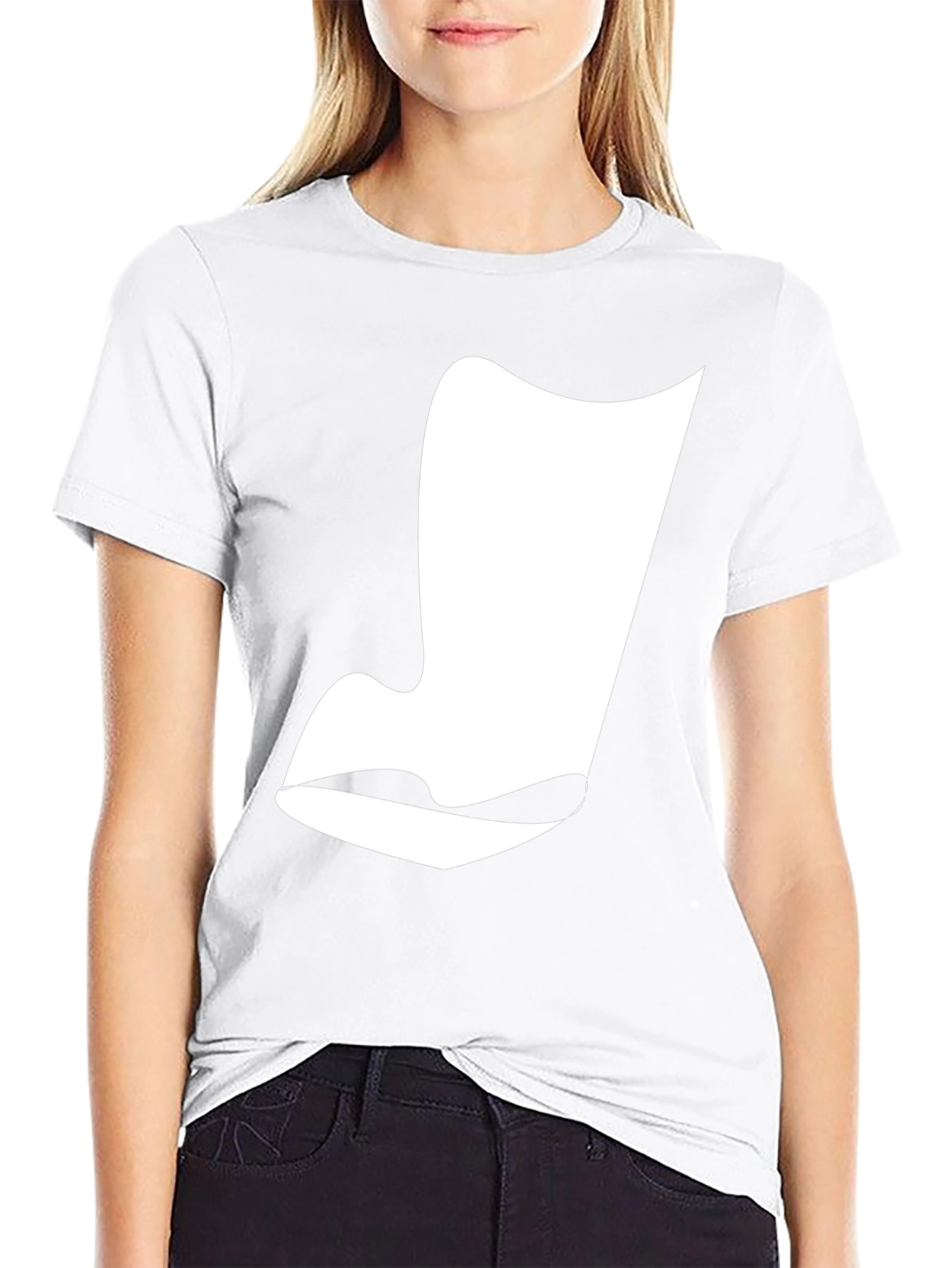 Abstract Face Graphic Tee - Modern Black T-Shirt