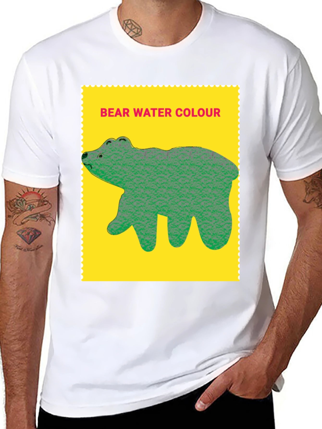 Bear Water Colour T-shirt