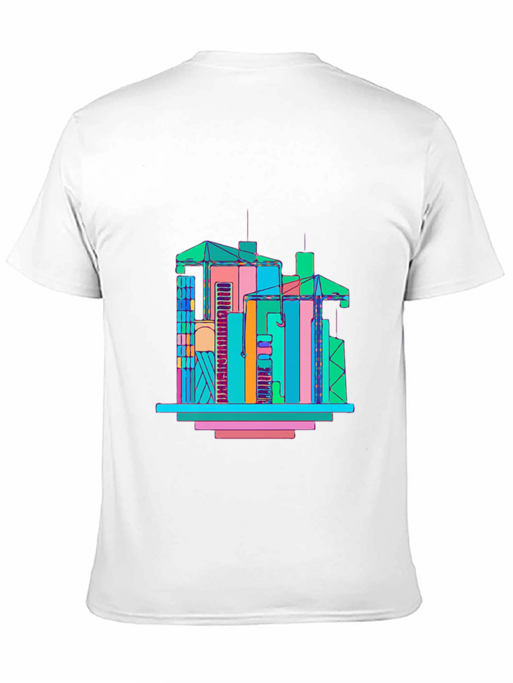 Abstract Building Graphic T-Shirt - Mens Black Tee
