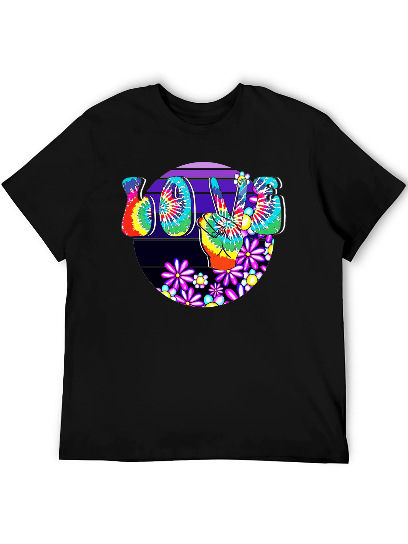 Peace Love Tie-Dye Graphic Tee