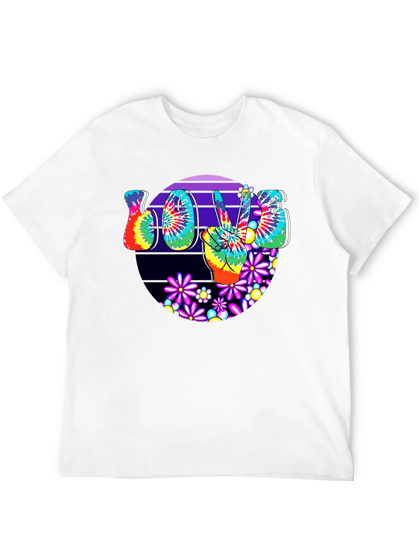 Peace Love Tie-Dye Graphic Tee