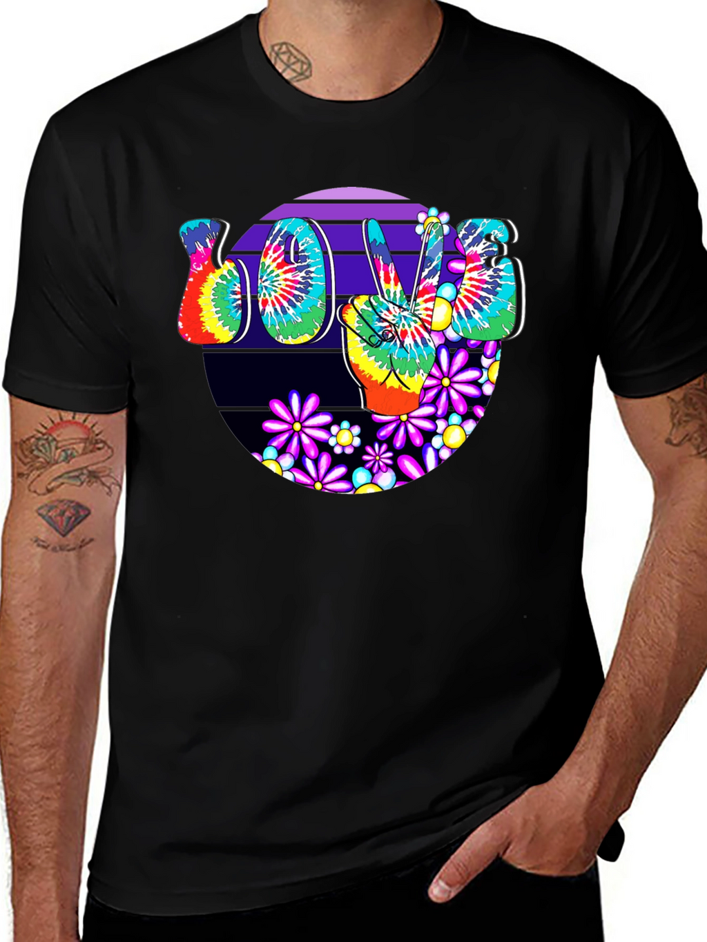 Peace Love Tie-Dye Graphic Tee