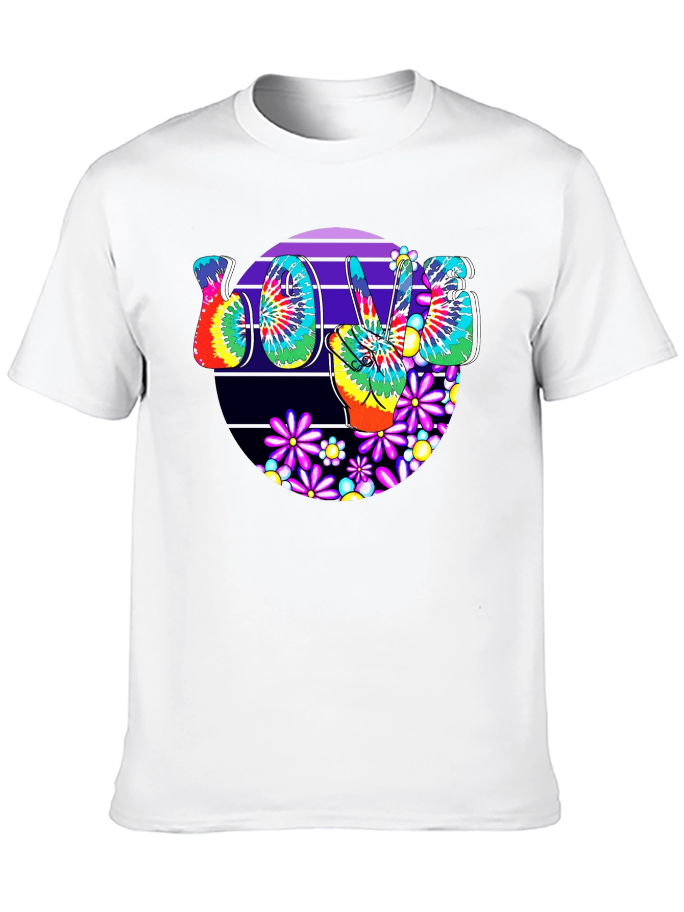 Peace Love Tie-Dye Graphic Tee