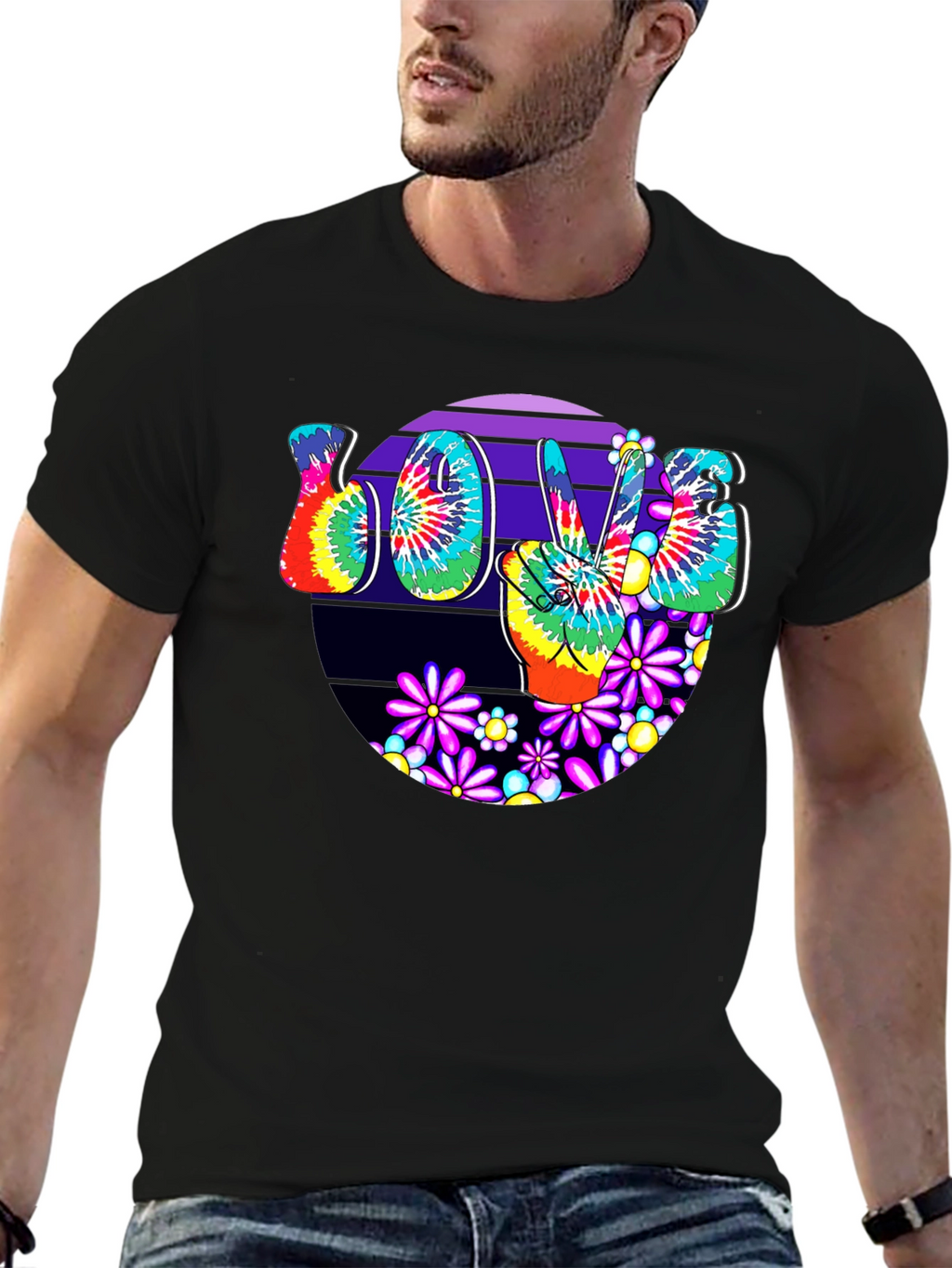 Peace Love Tie-Dye Graphic Tee