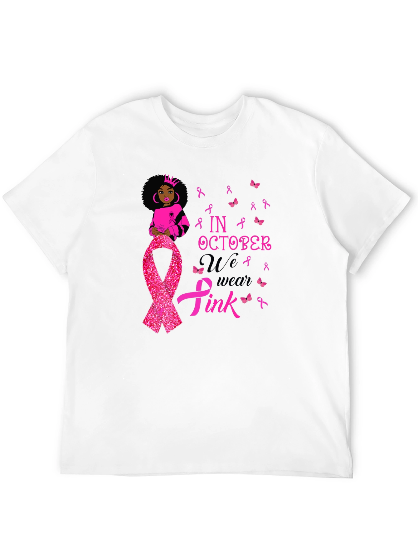 In October We Wear Pink Breast Cancer Awareness T-Shirt