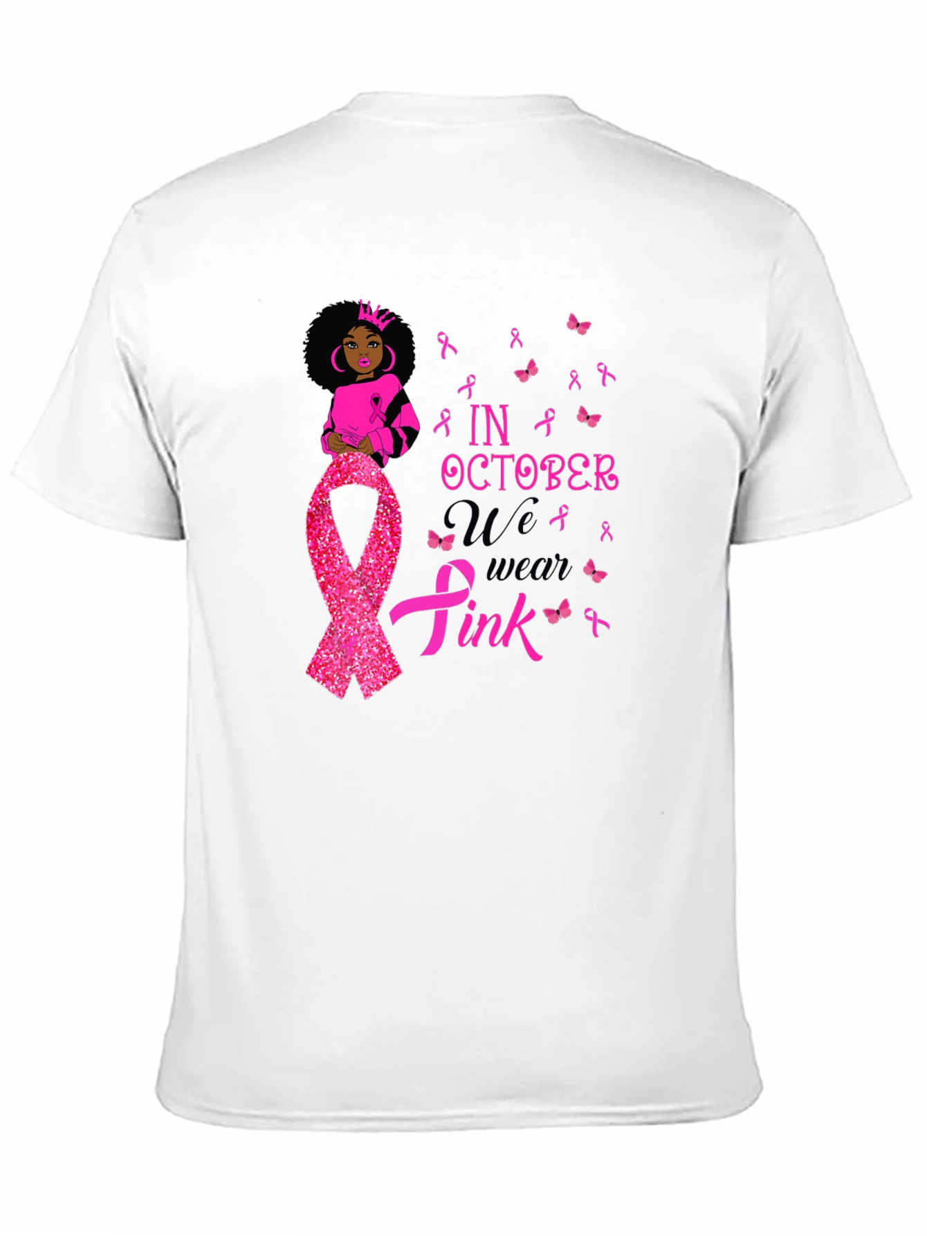 In October We Wear Pink Breast Cancer Awareness T-Shirt