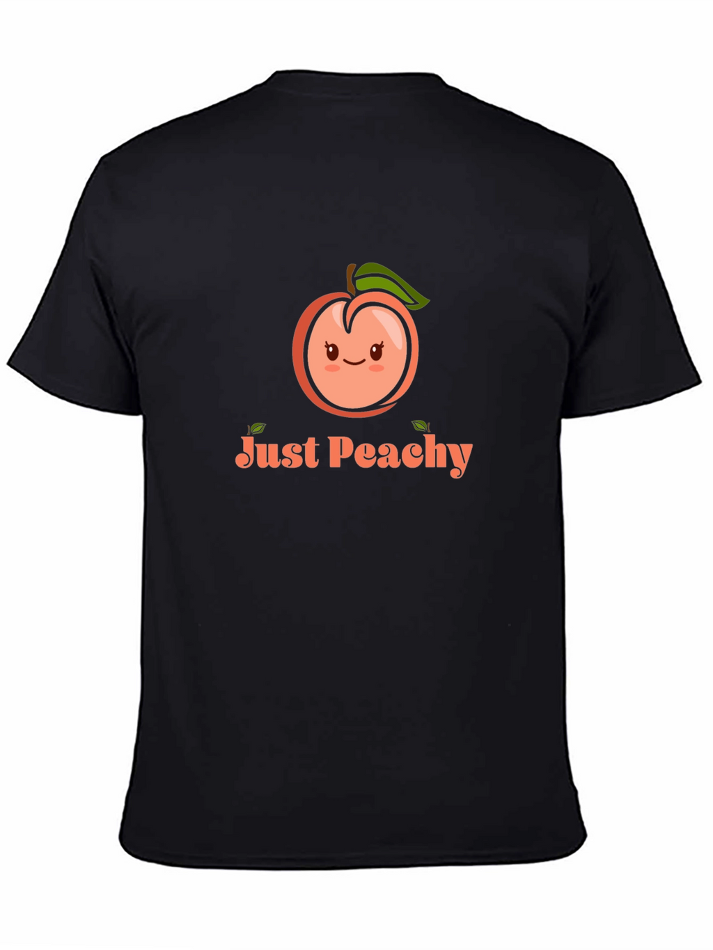 Just Peachy Graphic Tee - Black Cotton T-Shirt