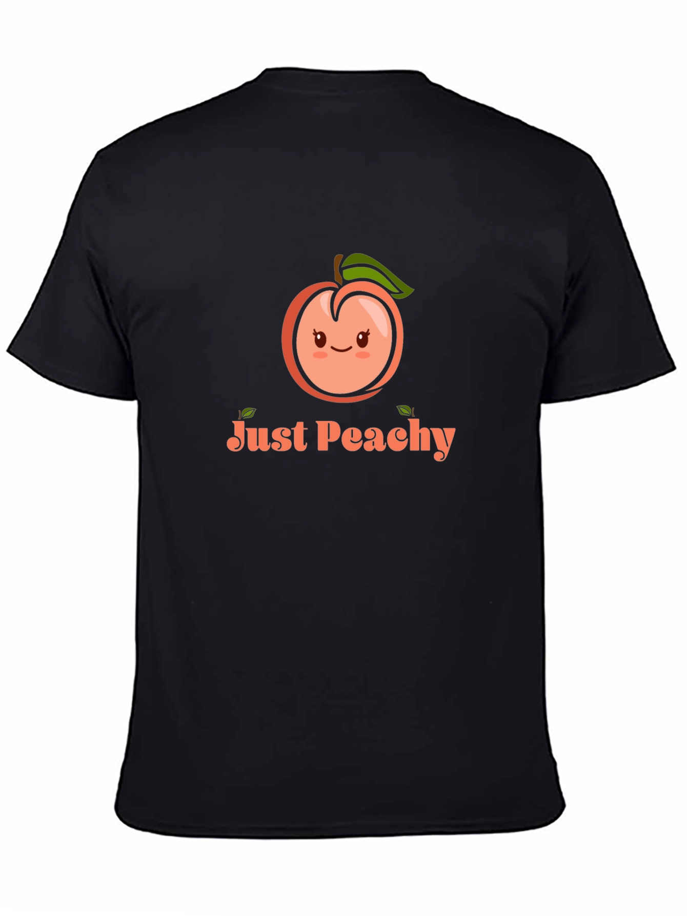 Just Peachy Graphic Tee - Black Cotton T-Shirt