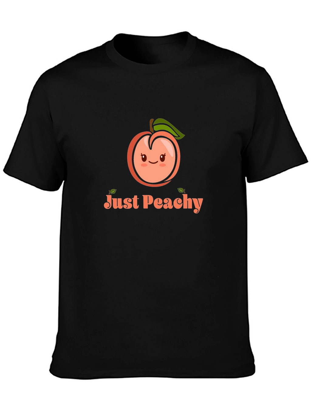 Just Peachy Graphic Tee - Black Cotton T-Shirt