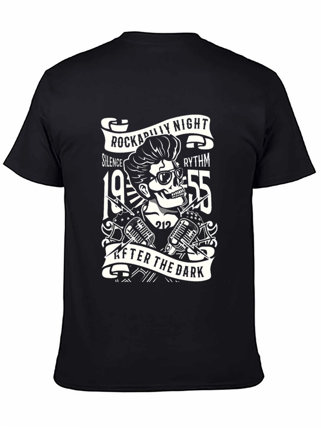 Rockabilly Night Black Graphic Tee