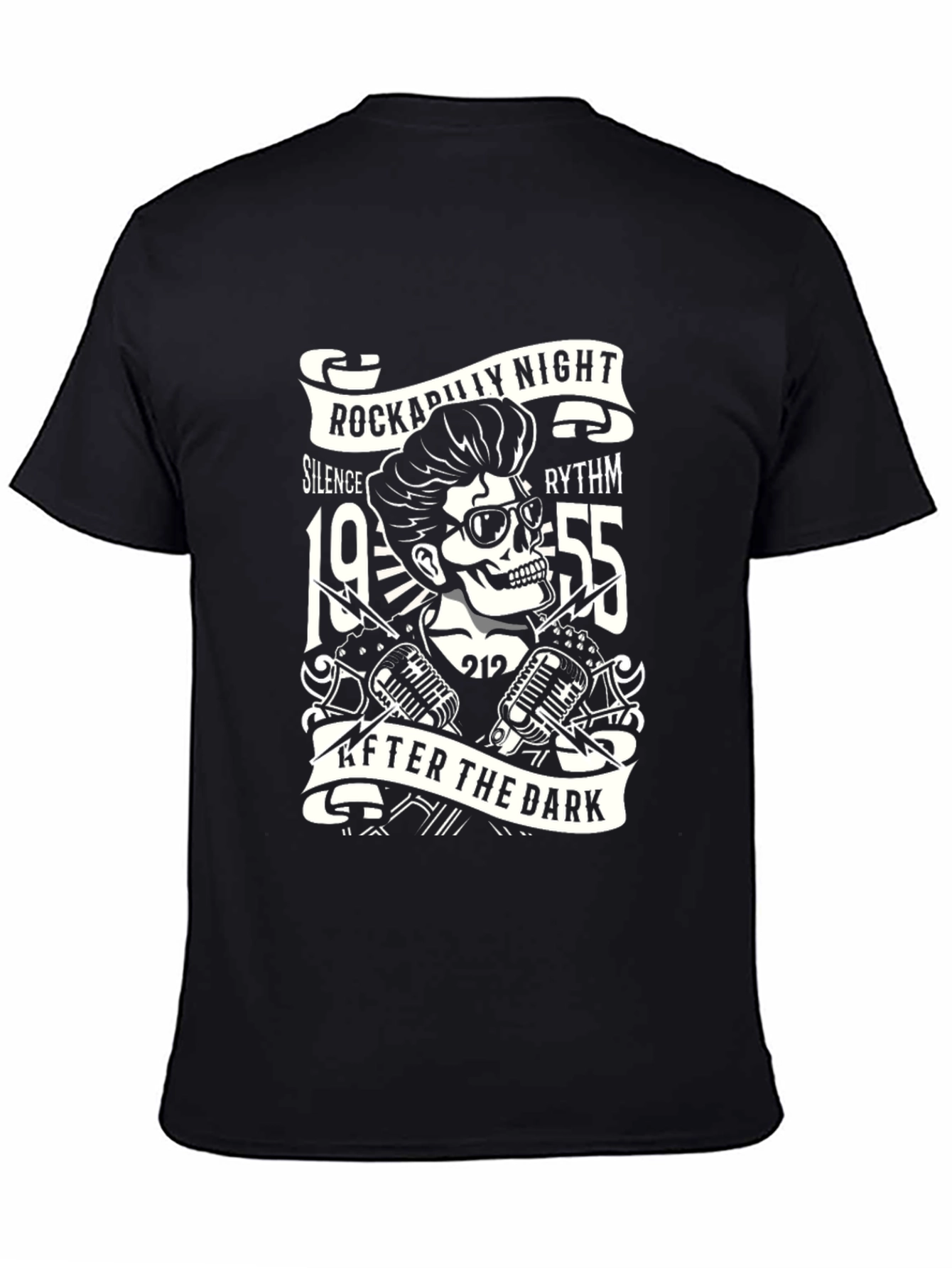 Rockabilly Night Black Graphic Tee