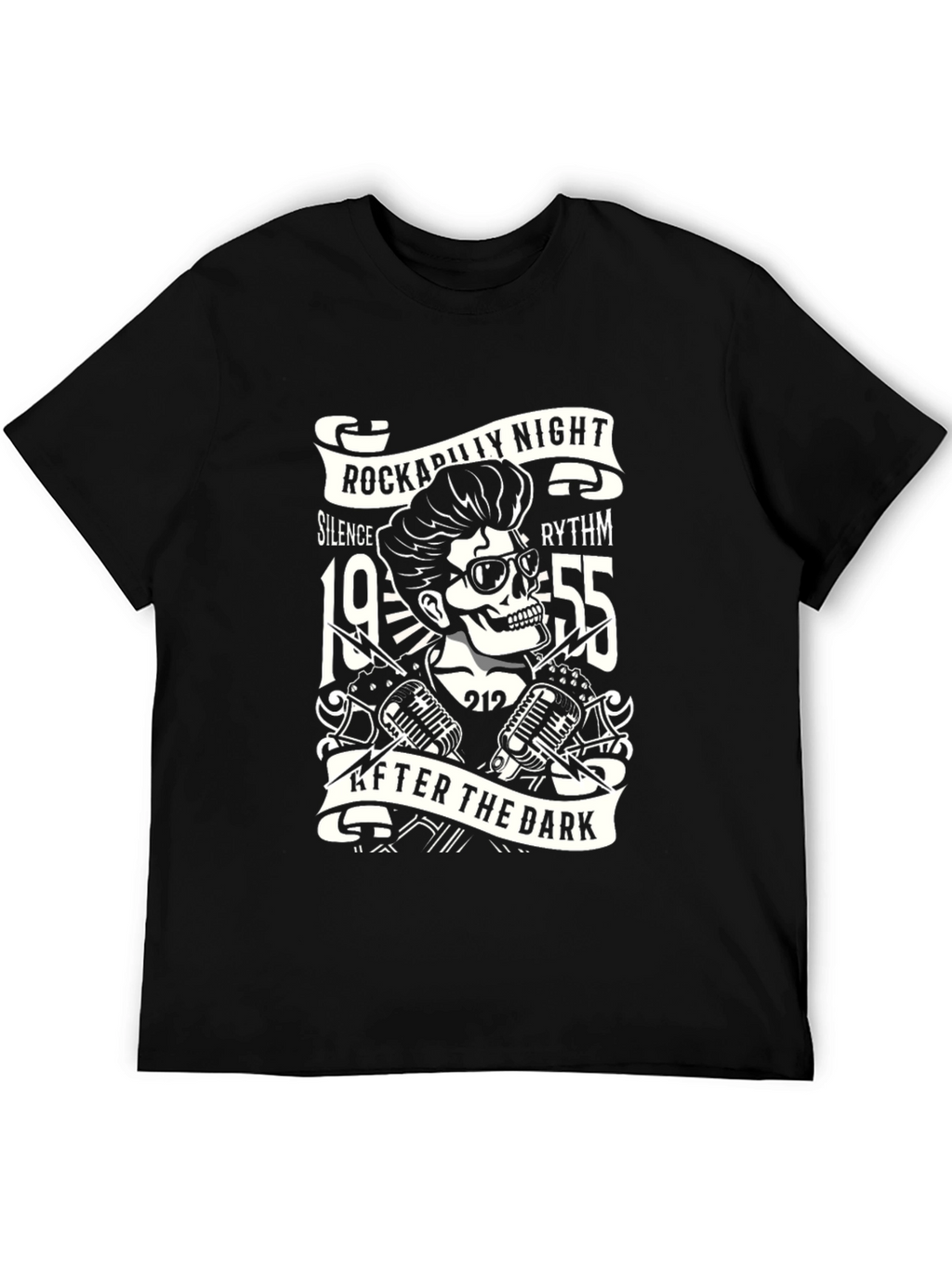 Rockabilly Night Black Graphic Tee