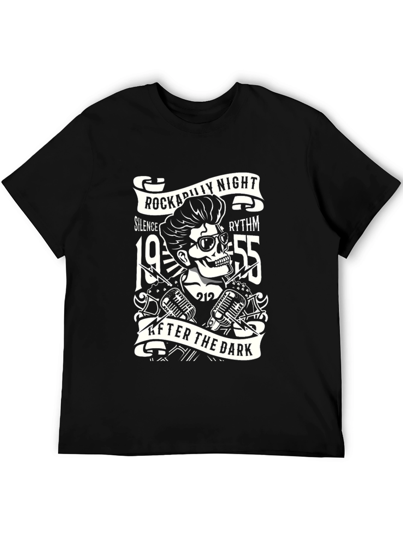 Rockabilly Night Black Graphic Tee