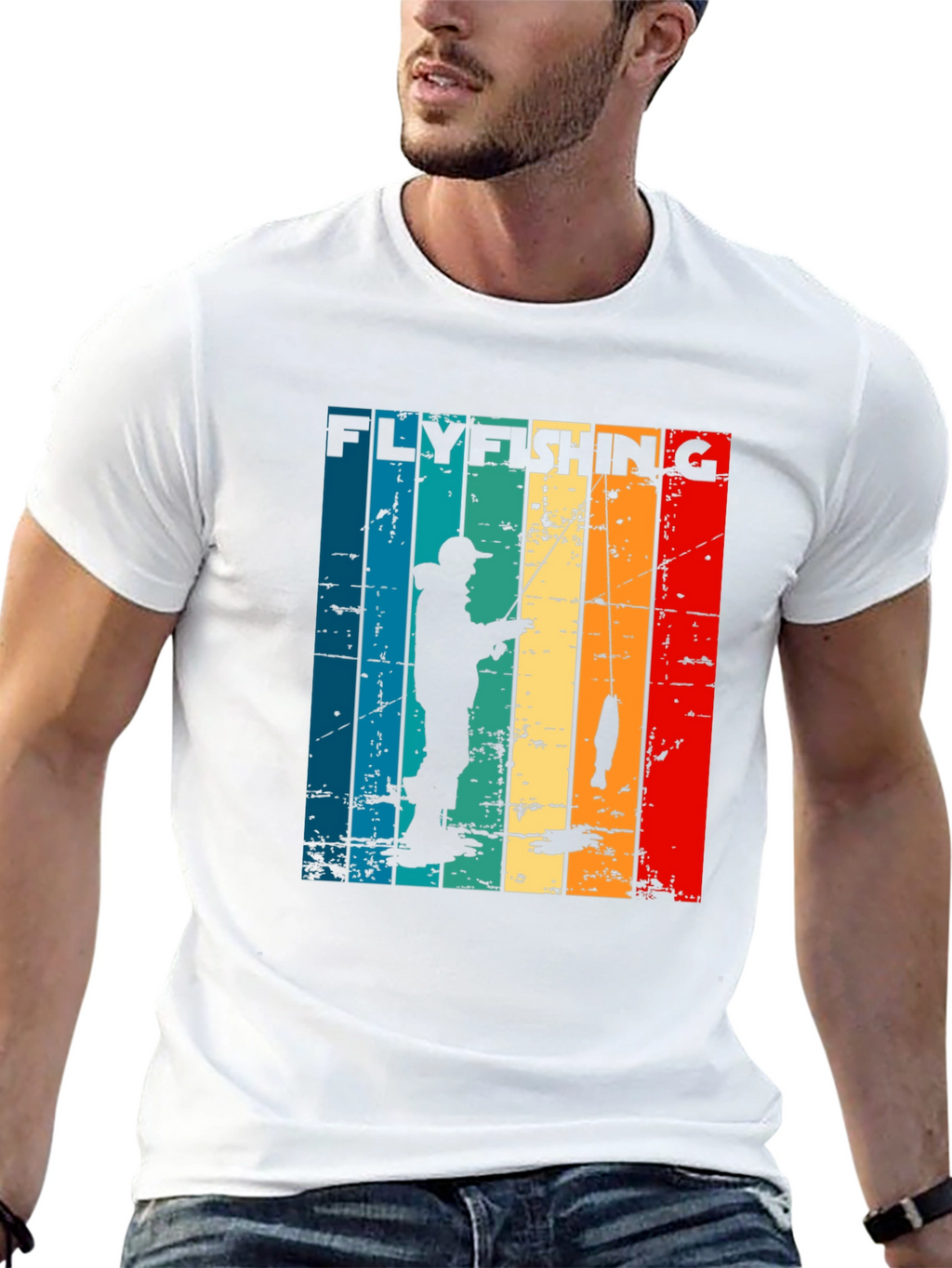 Fly Fishing Retro Graphic T-Shirt